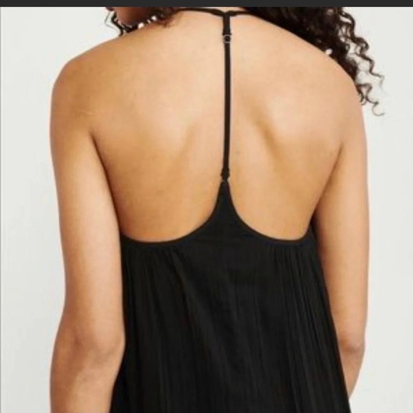 Abercrombie & Fitch Pleated Sleeveless A-Line Mini Dress Straps Black Size XS - Picture 2 of 13